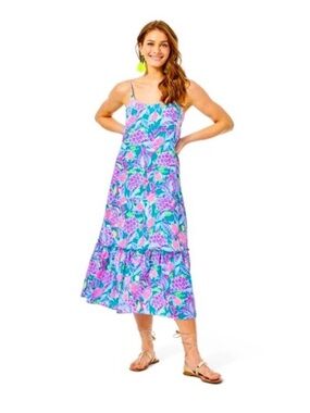 Lilly Pulitzer Winni Midi Dress in Maldives Green